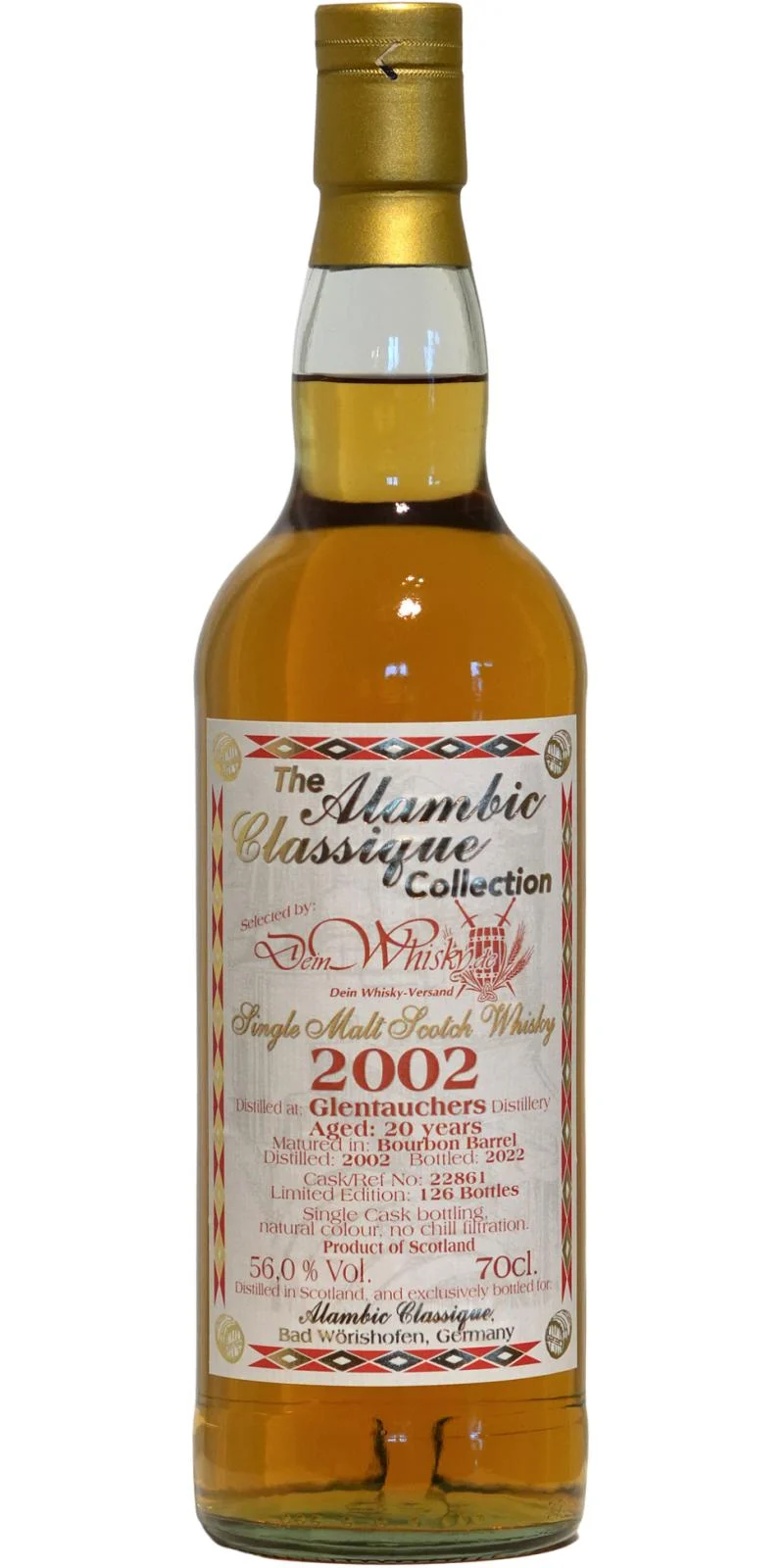 Glentauchers 2002 The Alambic Classique Collection (20 Year Old) Single Malt Scotch Whisky | 700ML - Whiskey