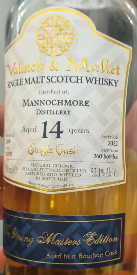 Mannochmore 2008 Valinch & Mallet - The Young Masters Edition 14 Year Old Single Malt Scotch Whisky | 700ML