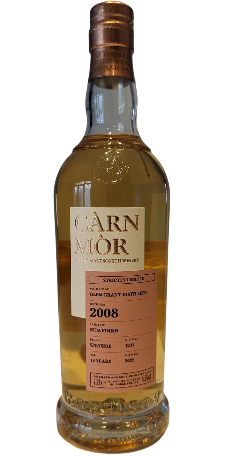 Glen Grant 2008 Càrn Mòr Stricktly Limited Whisky escocés de 13 años | 700ML