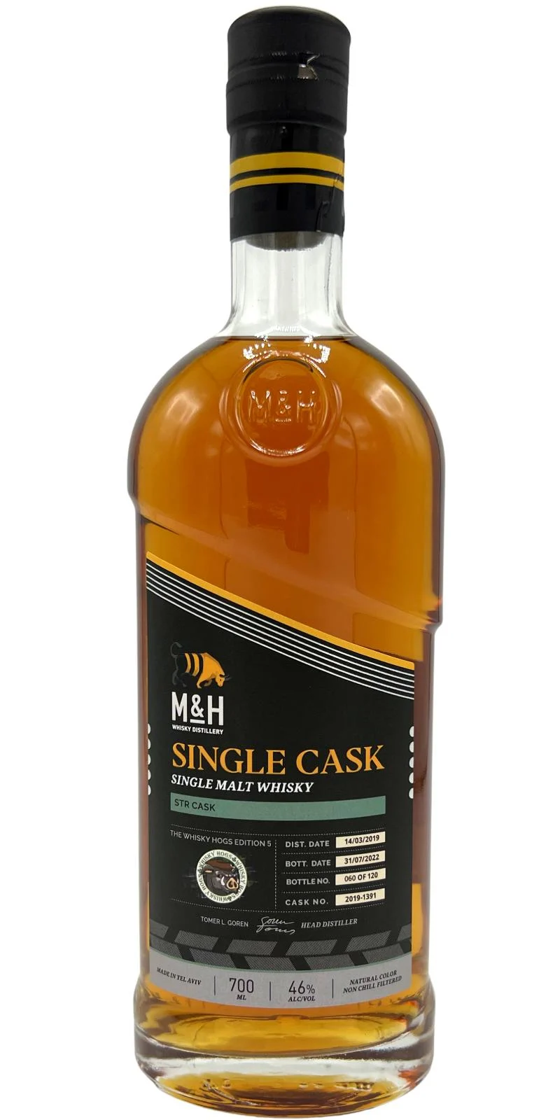 M&H 2019 Single Cask - The Whisky Hogs Single Malt Whisky | 700ML