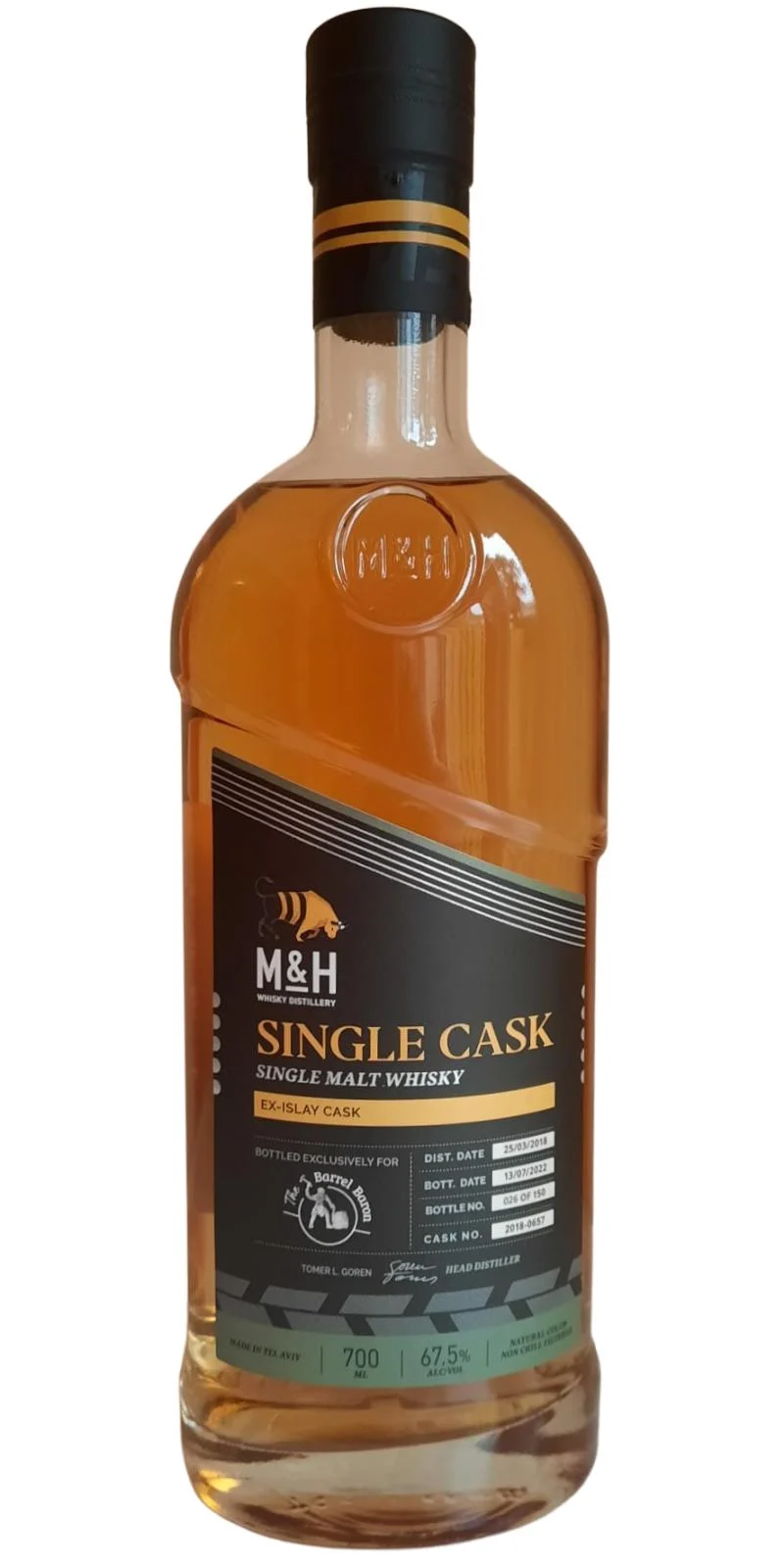 M&H 2018 Single Cask (4 Year Old) Single Malt Whisky | 700ML - Whiskey