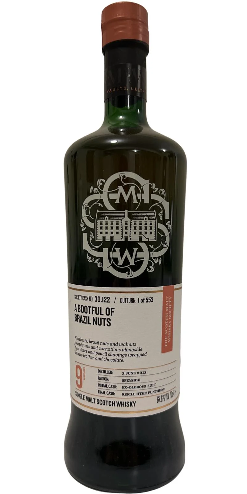 Glenrothes 2013 (SMWS) 30.122 A bootful of Brazil Nuts (9 Year Old) Scotch Whisky | 700ML - Whiskey