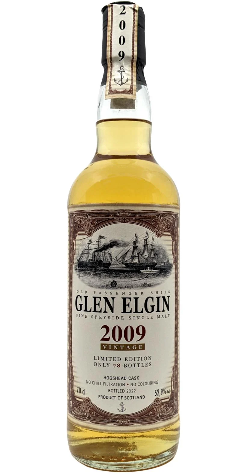 Glen Elgin 2009 (Jack Wiebers Whisky World) Old Passenger Ships Speside Single Malt Whisky | 700ML - Whiskey