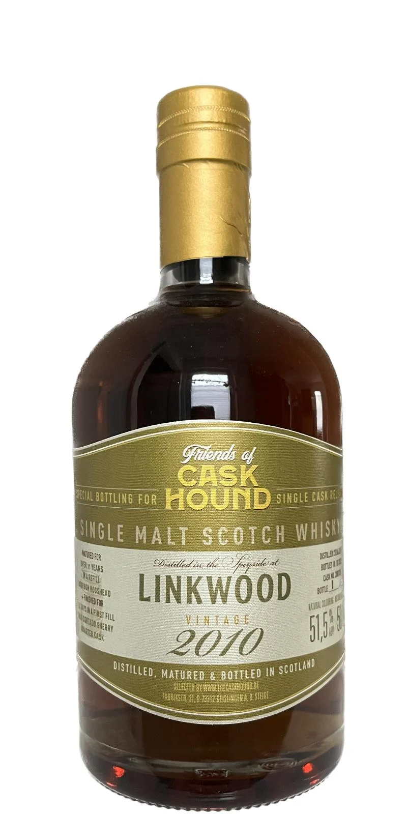 Linkwood 2010 (The Caskhound) Friends of Caskhound Single Malt Scotch Whisky | 500ML - Whiskey