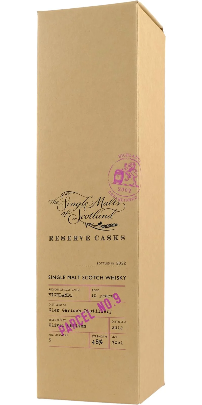 Glen Garioch 2012 (Elixir Distillers) The Single Malts of Scotland - Reserve Casks (10 Year Old) | 700ML