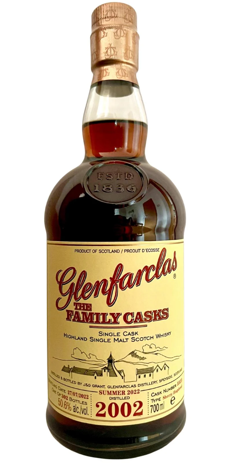 Glenfarclas 2002 The Family Casks (Release S22) Highland Single Malt Scotch Whisky | 700ML - Whiskey