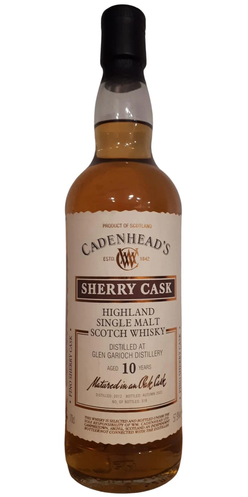 Glen Garioch 2012 CA (10 Year Old) Highland Single Malt Scotch Whisky | 700ML - Whiskey