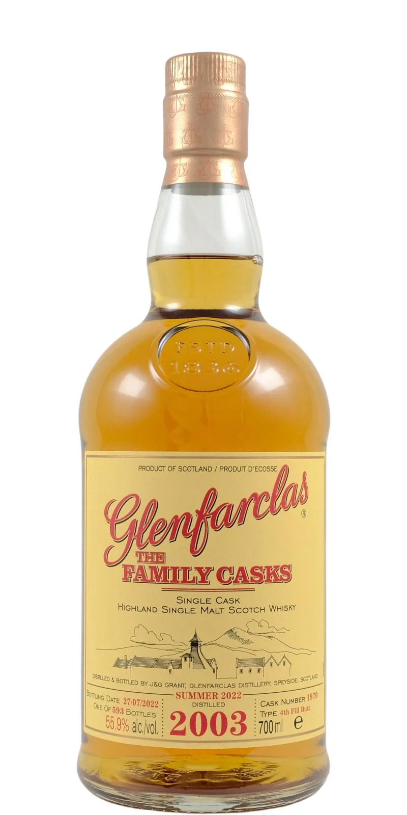Glenfarclas 2003 The Family Casks (Release S22) Highland Single Malt Scotch Whisky | 700ML