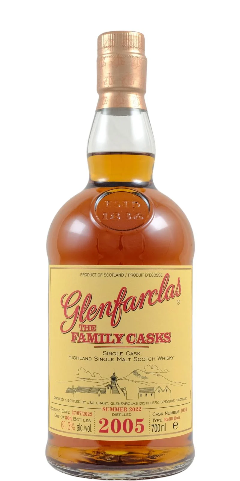 Glenfarclas 2005 The Family Casks (Release S22) Highland Single Malt Scotch Whisky | 700ML - Whiskey