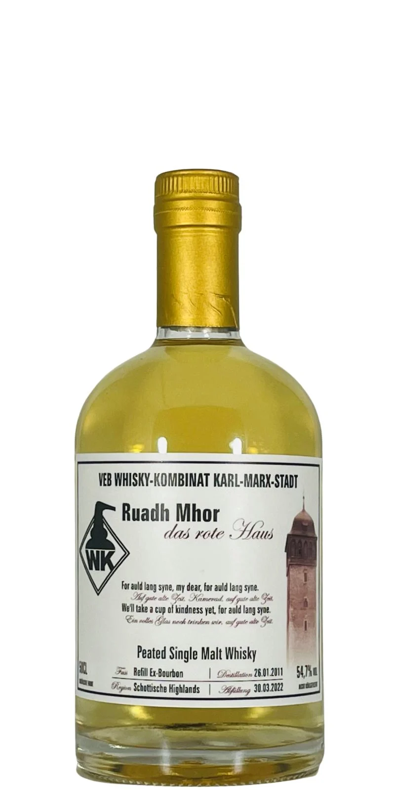 Ruadh Mhor 2011 (Whisky-Kombinat Karl-Marx-Stadt) Whisky de pura malta de 11 años | 500ML