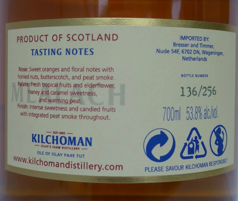 Kilchoman 2013 Mealach Islay Whisky escocés de pura malta | 700ML
