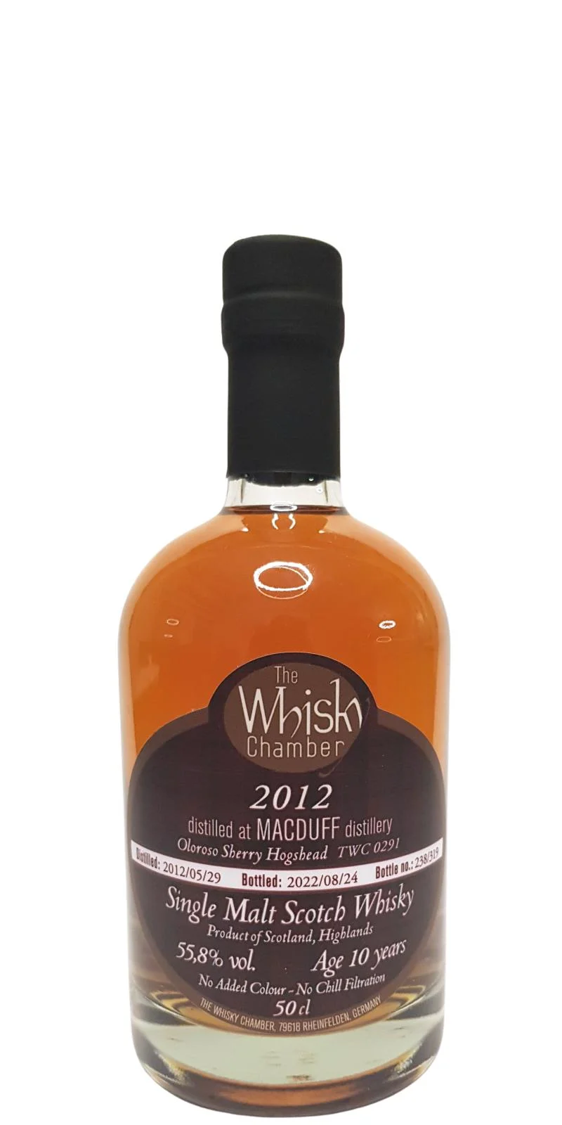 Macduff 2012 (The Whisky Chamber) 10 Year Old 2022 Release (Cask #TWC0291) Single Malt Scotch Whisky | 500ML - Whiskey