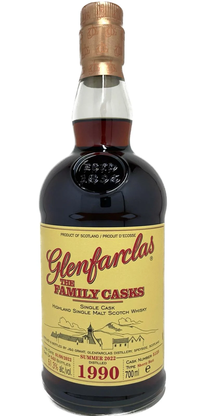Glenfarclas 1990 The Family Casks (Release S22) Highland Single Malt Scotch Whisky | 700ML