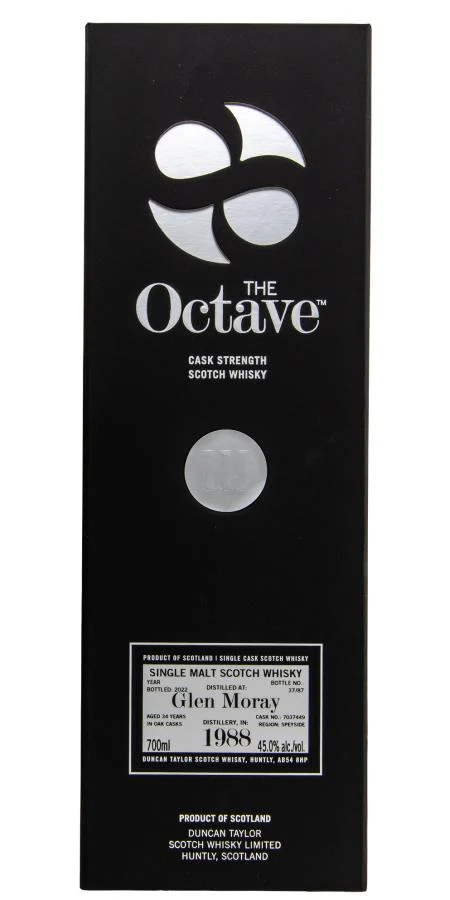 Glen Moray 1988 (Duncan Taylor) The Octave Premium (34 Year Old) Single Malt Scotch Whisky | 700ML - Whiskey