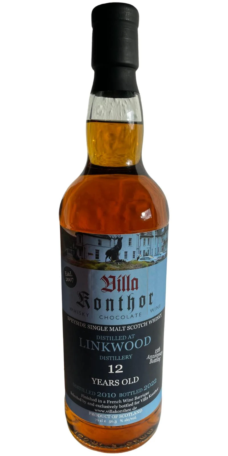 Linkwood 2010 Villa Konthor 15th Anniversary Bottling 12 Year Old Single Malt Scotch Whisky | 700ML - Whiskey
