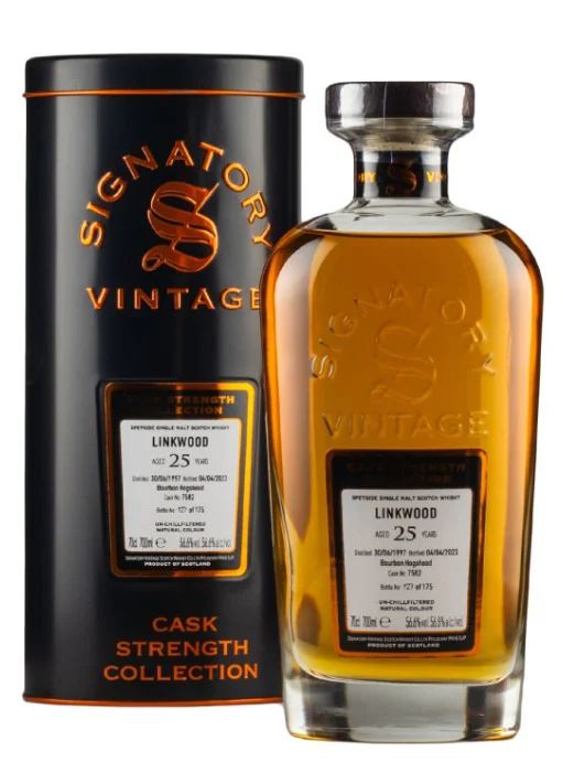 Linkwood 26 Year Old Cask Strength Collection Signatory 1997 Single Malt Scotch Whisky | 700ML - Whiskey