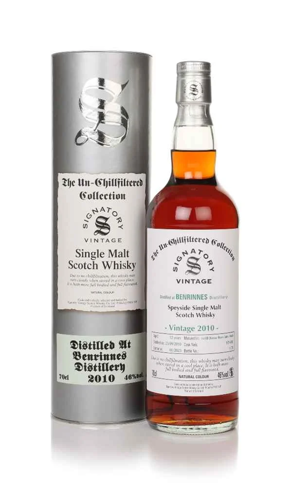 Benrinnes 12 Year Old 2010 (casks 107 & 110) - Un-Chilfiltered Collection (Signatory) | 700ML