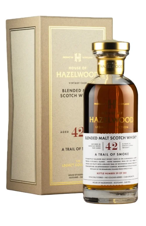 A Trail of Smoke 42 Year Old House of Hazelwood Legacy Collection Blended Malt Scotch Whisky | 700ML - Whiskey
