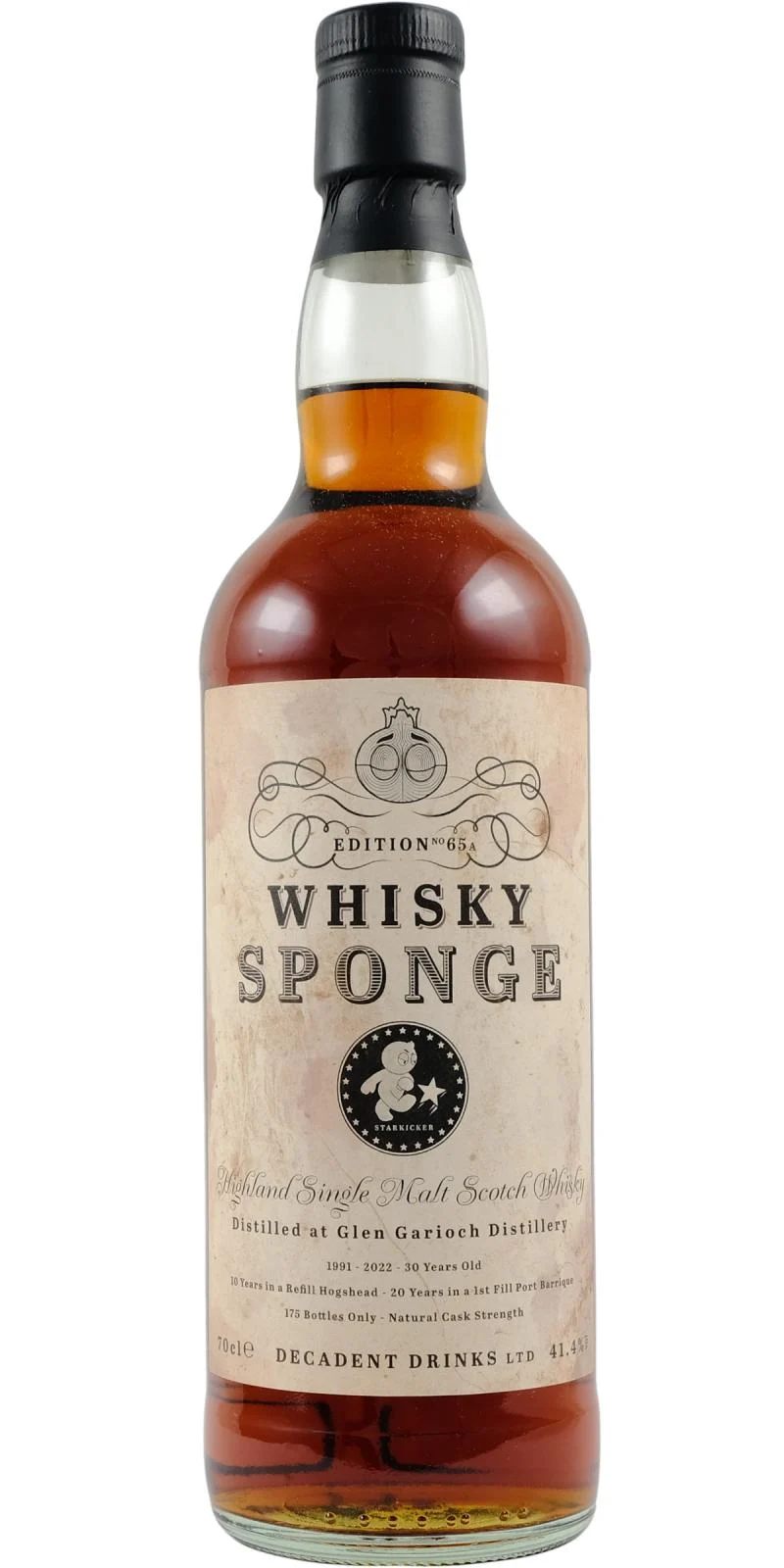 Glen Garioch 1991 (WhiskySponge) Edición No. 65A (30 años) Whisky escocés Highland Single Malt | 700ML
