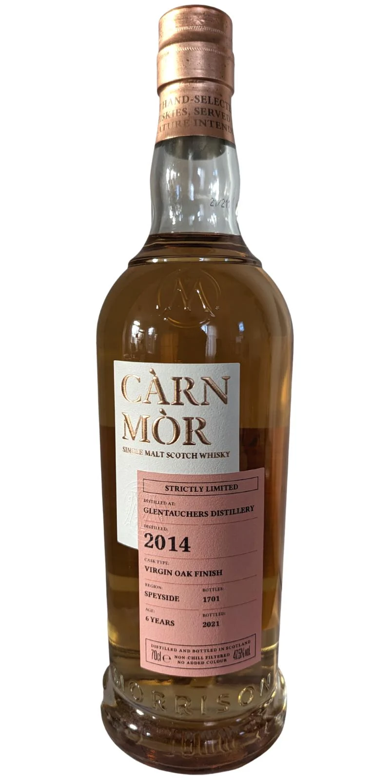 Glentauchers 2014 MSWD Càrn Mòr Strictly Limited 6 Year Old 2021 Release Single Malt Scotch Whisky | 700ML - Whiskey