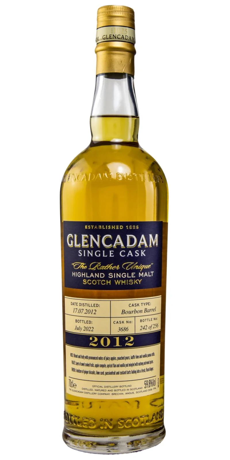 Glencadam 2012 Single Cask 2022 Release (Cask #3686) Highland Single Malt Scotch Whisky | 700ML - Whiskey