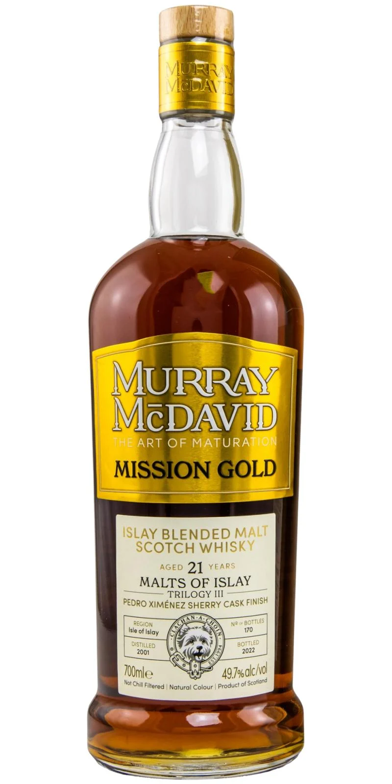 Murray McDavid 001 Mission Gold - Trilogía III (21 años) Whisky escocés de malta mezclado Islay | 700ML