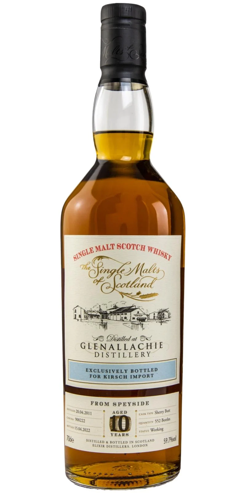 Glenallachie 2011 (Elixir Distillers) The Single Malts of Scotland 10 Year Old 2022 Release (Cask #900222) Single Malt Scotch Whisky | 700ML - Whiskey