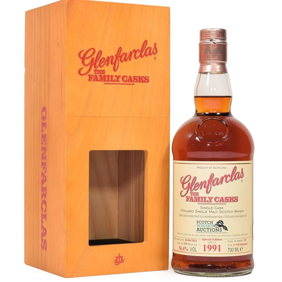 Glenfarclas 1991 The Family Casks - Special Edition 30 Year Old 2021 Release (Cask #210) Single Malt Scotch Whisky | 700ML