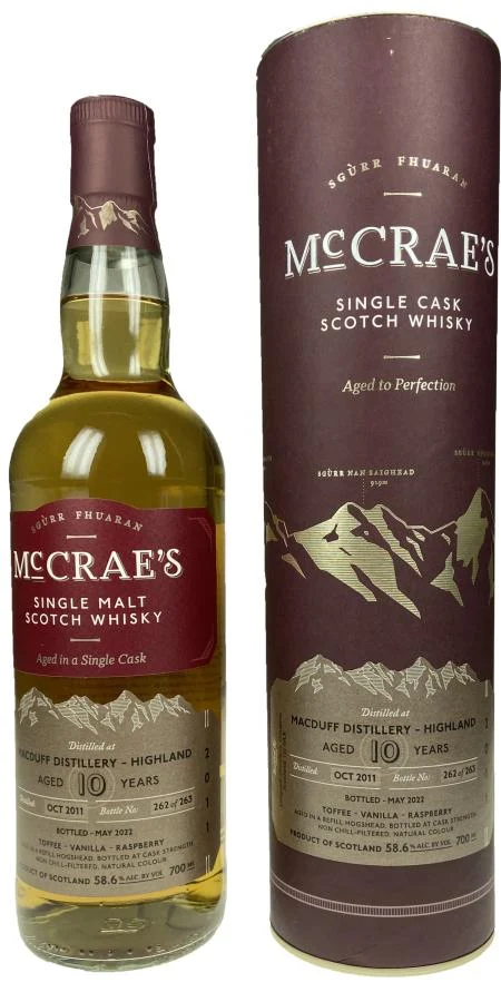 Macduff 2011 Langside McCrae's 10 Year Old Single Malt Scotch Whisky | 700ML - Whiskey