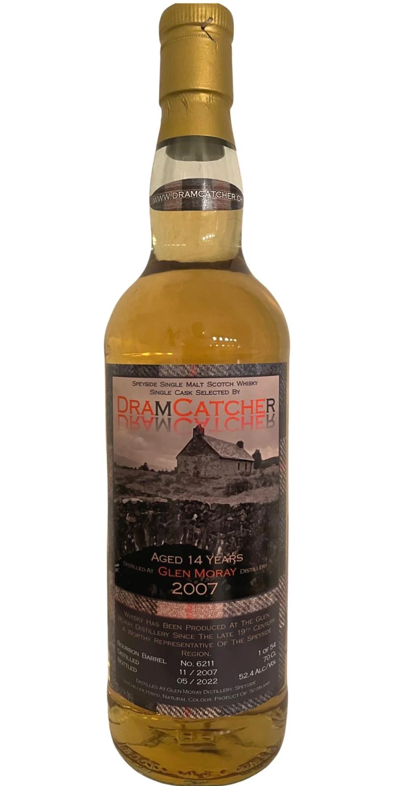 Glen Moray 2007 (DramCatcher) 14 Year Old 2022 Release (Cask #6211) Speyside Single Malt Scotch Whisky | 700ML - Whiskey