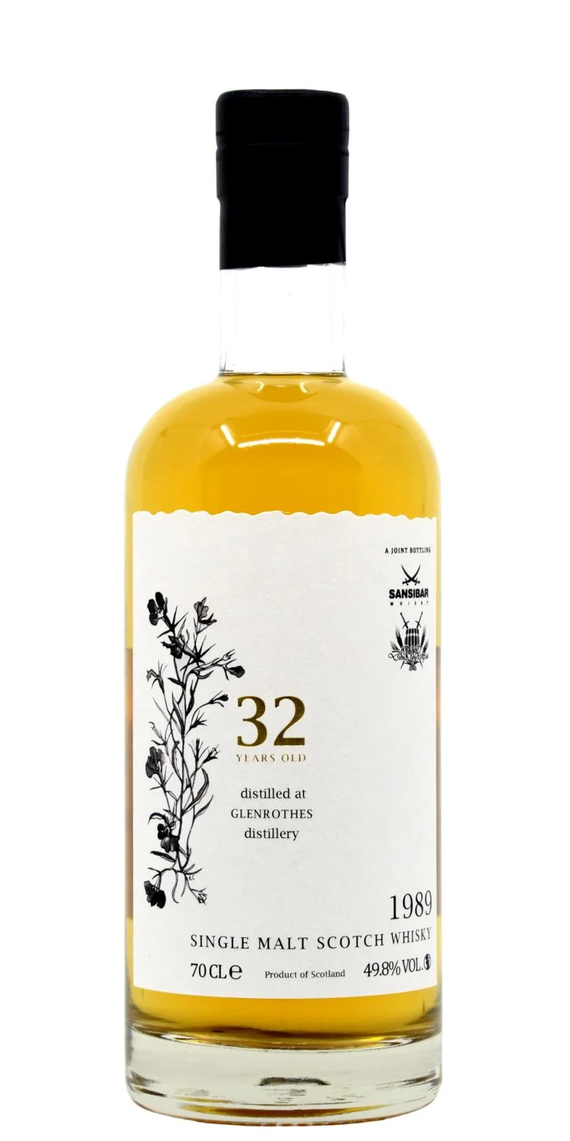 Glenrothes 1989 Sansibar White Label 32 años Whisky escocés de pura malta | 700ML