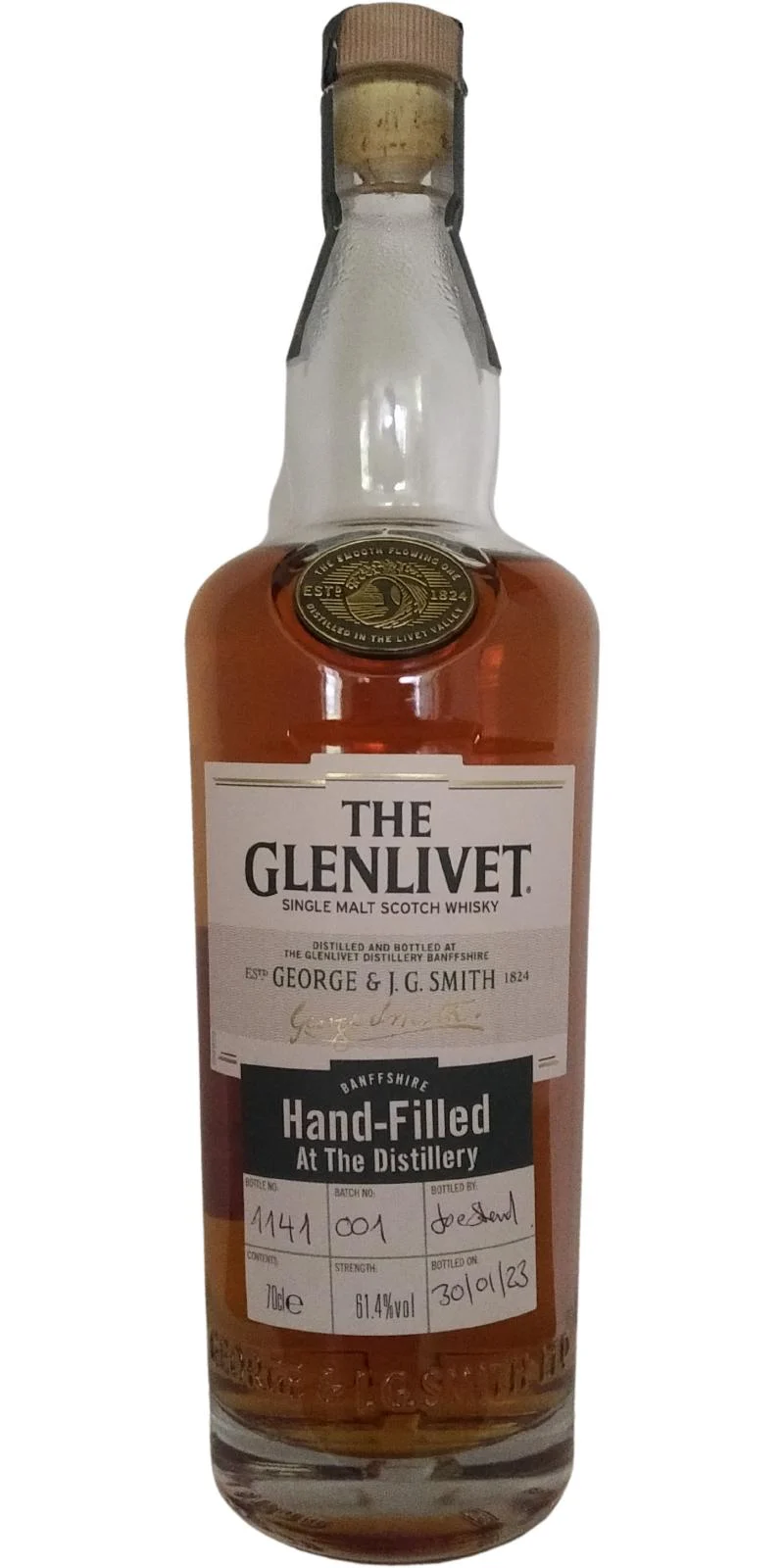 Glenlivet Hand Filled At The Distillery Single Malt Scotch Whisky | 700ML - Whiskey