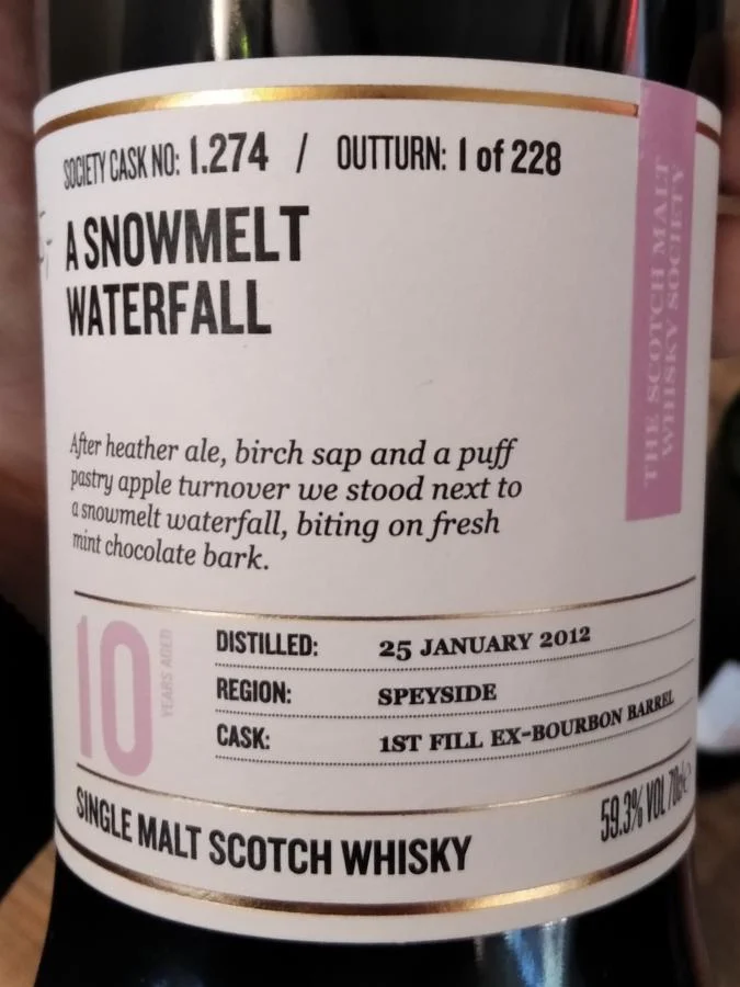 Glenfarclas 2012 (SMWS) 1.274 A Snow Melt Waterfall (10 Year Old) Scotch Whisky | 700ML - Whiskey