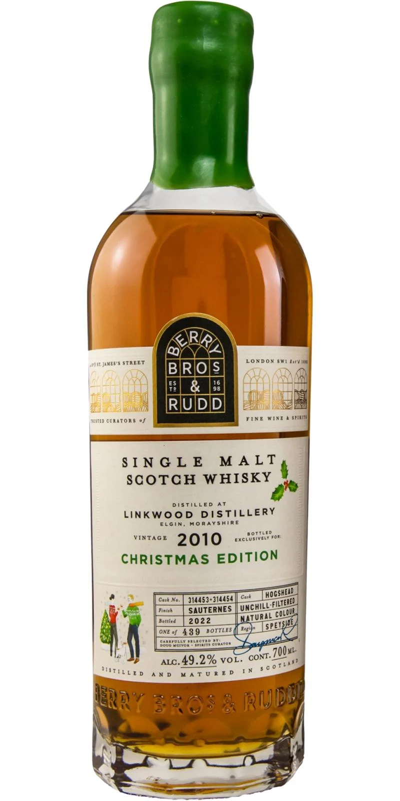 Linkwood 2010 Berry Bros & Rudd Christmas Edition Single Malt Scotch Whisky | 700ML - Whiskey
