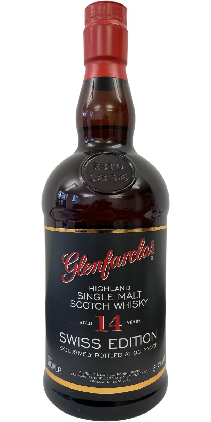 Glenfarclas 14 Year Old Swiss Edition Single Malt Scotch Whisky | 700ML - Whiskey