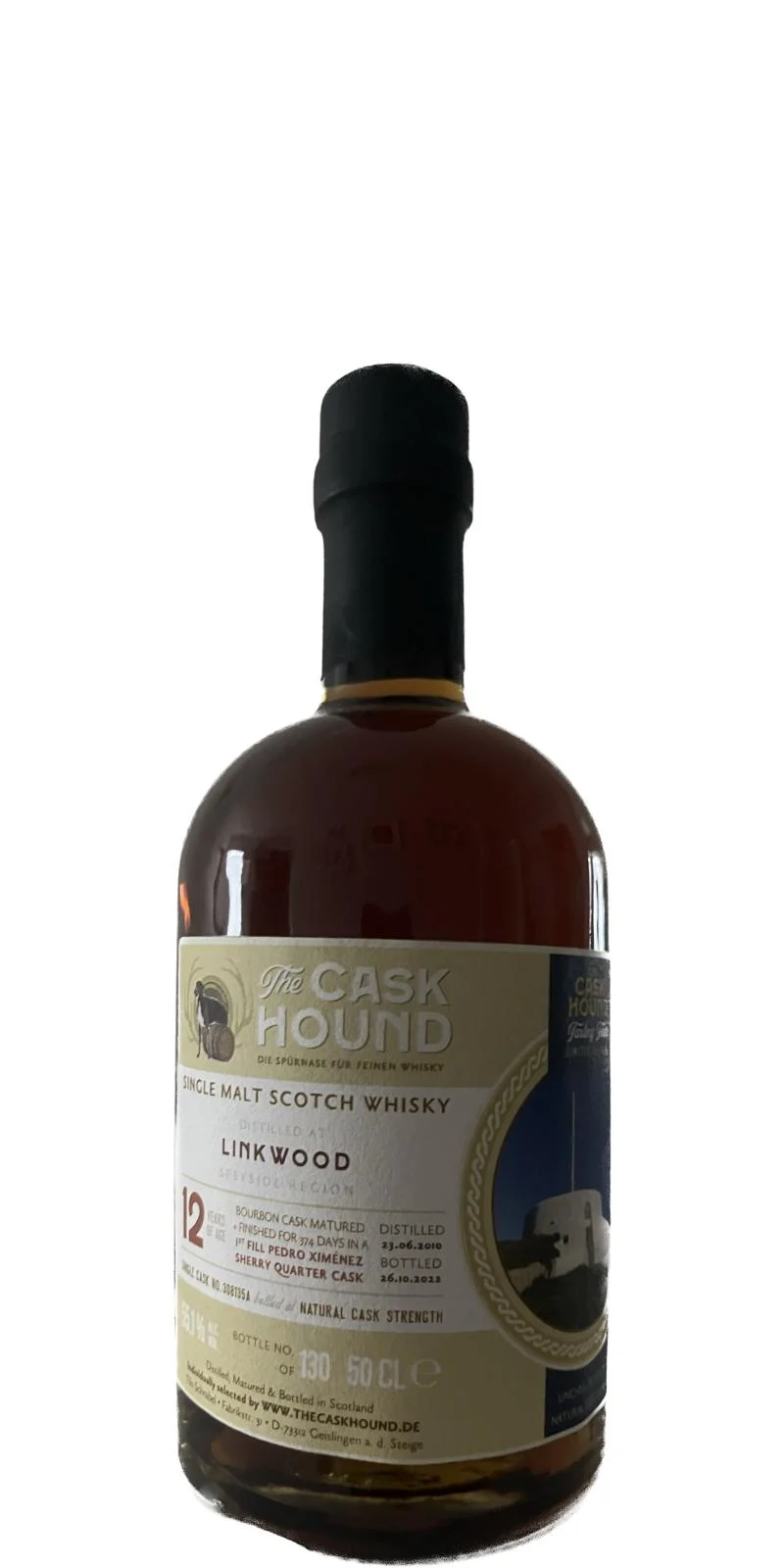Linkwood 2010 The Caskhound Tasting Tour 12 Year Old Single Malt Scotch Whisky | 500ML - Whiskey