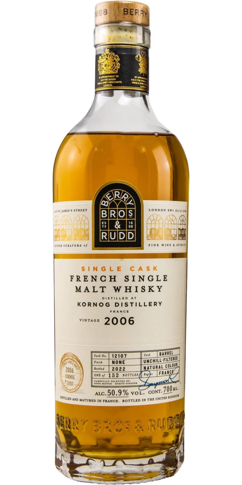 Kornog 2006 Berry Bros & Rudd Single Cask Single Malt Whisky | 700ML - Whiskey