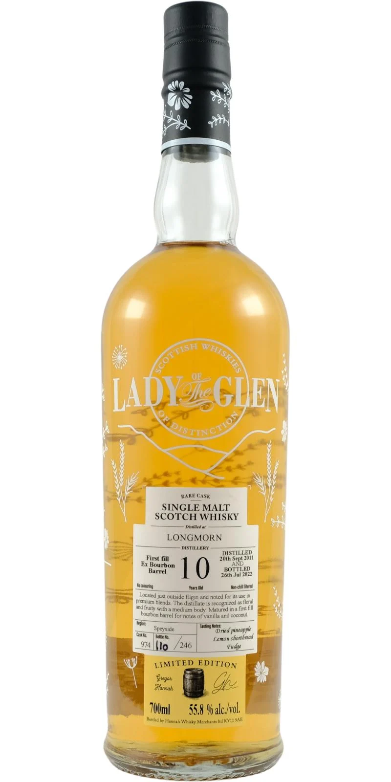 Longmorn 2011 (Lady of the Glen) Rare Cask (10 Year Old) Single Malt Scotch Whisky | 700ML - Whiskey