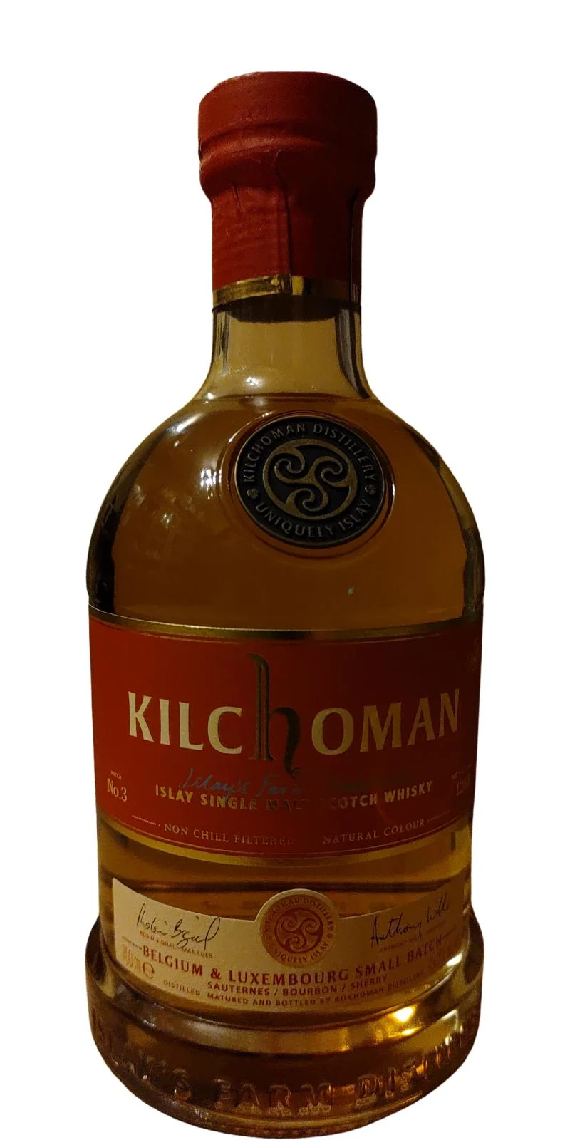 Kilchoman Belgium & Luxembourg Small Batch No. 3 2022 Release (49.6%) Islay Single Malt Scotch Whisky | 700ML - Whiskey