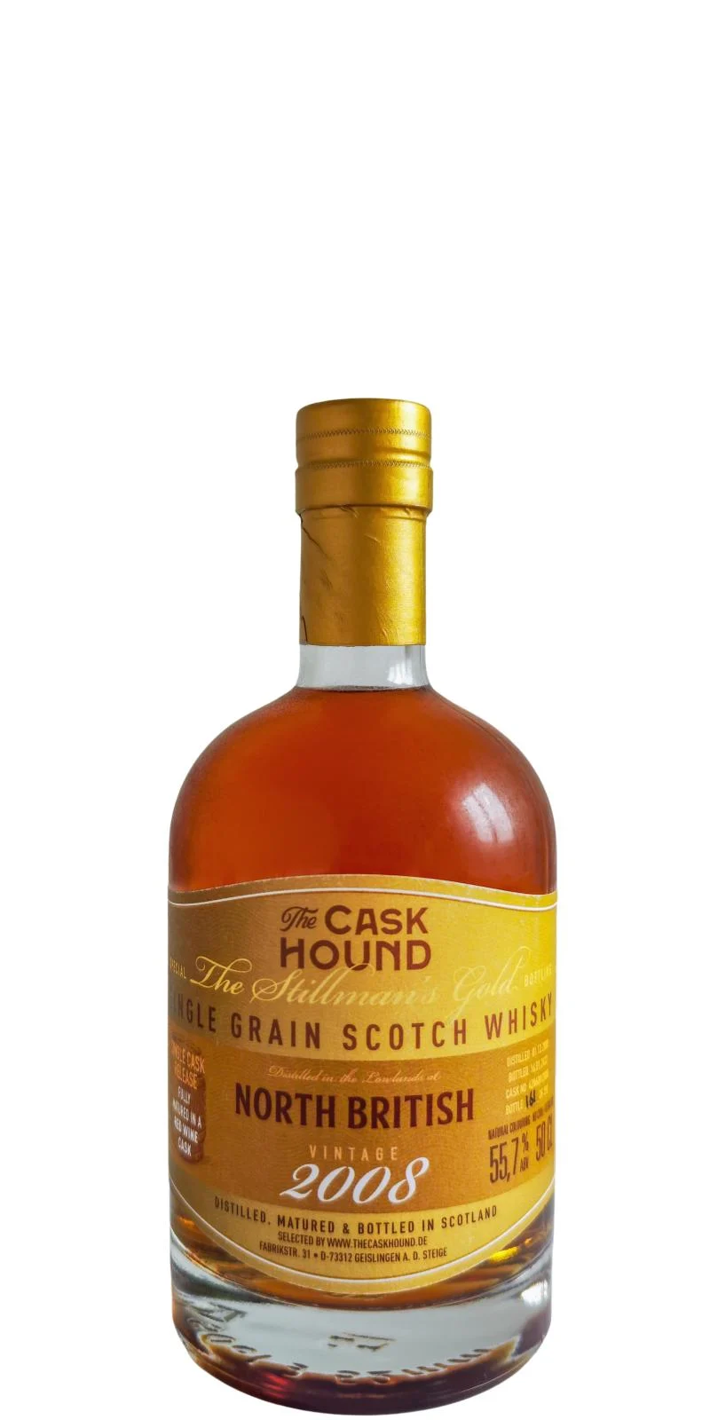 North British 2008 (The Caskhound) The Stillman's Gold Scotch Whisky | 500ML - Whiskey