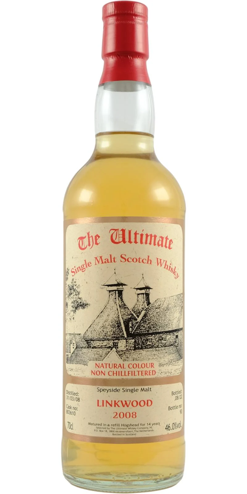 Linkwood 2008 van Wees 14 Year Old Single Malt Scotch Whisky | 700ML - Whiskey