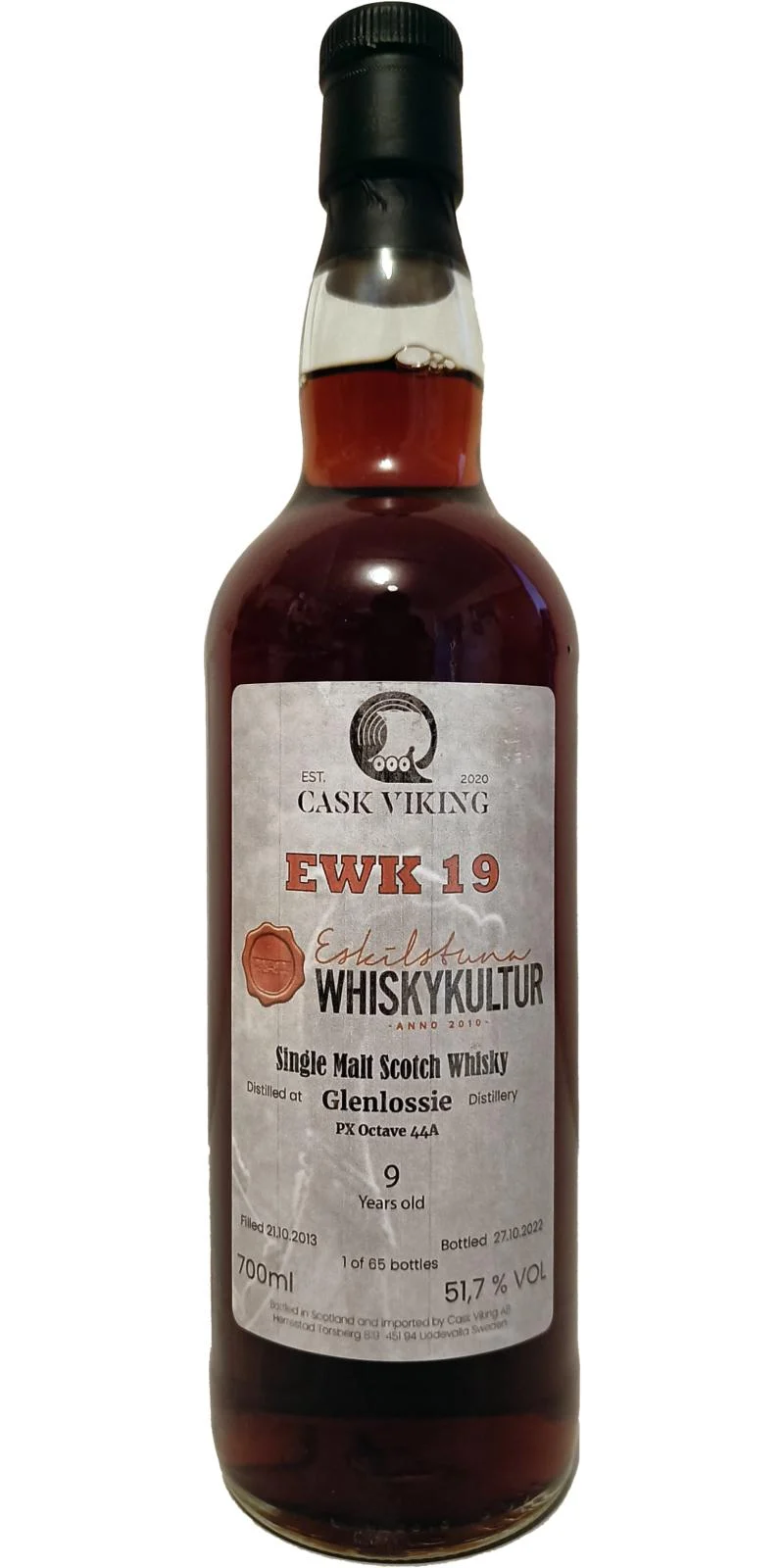 Glenlossie 2013 Cask Viking EWK 19 (9 Year Old) Single Malt Scotch Whisky | 700ML - Whiskey