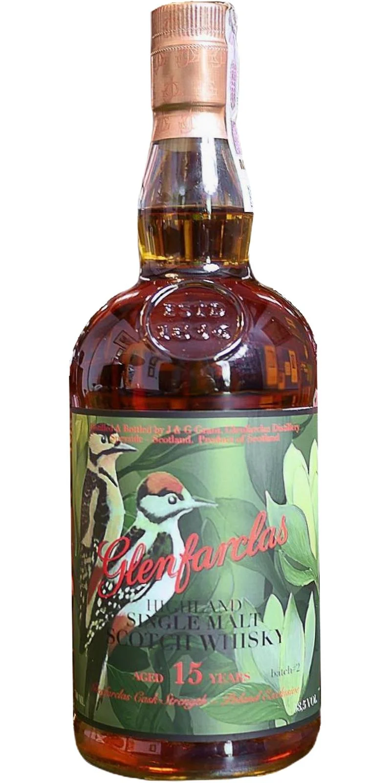 Glenfarclas 15 Year Old Cask Strength Single Malt Scotch Whisky | 700ML - Whiskey