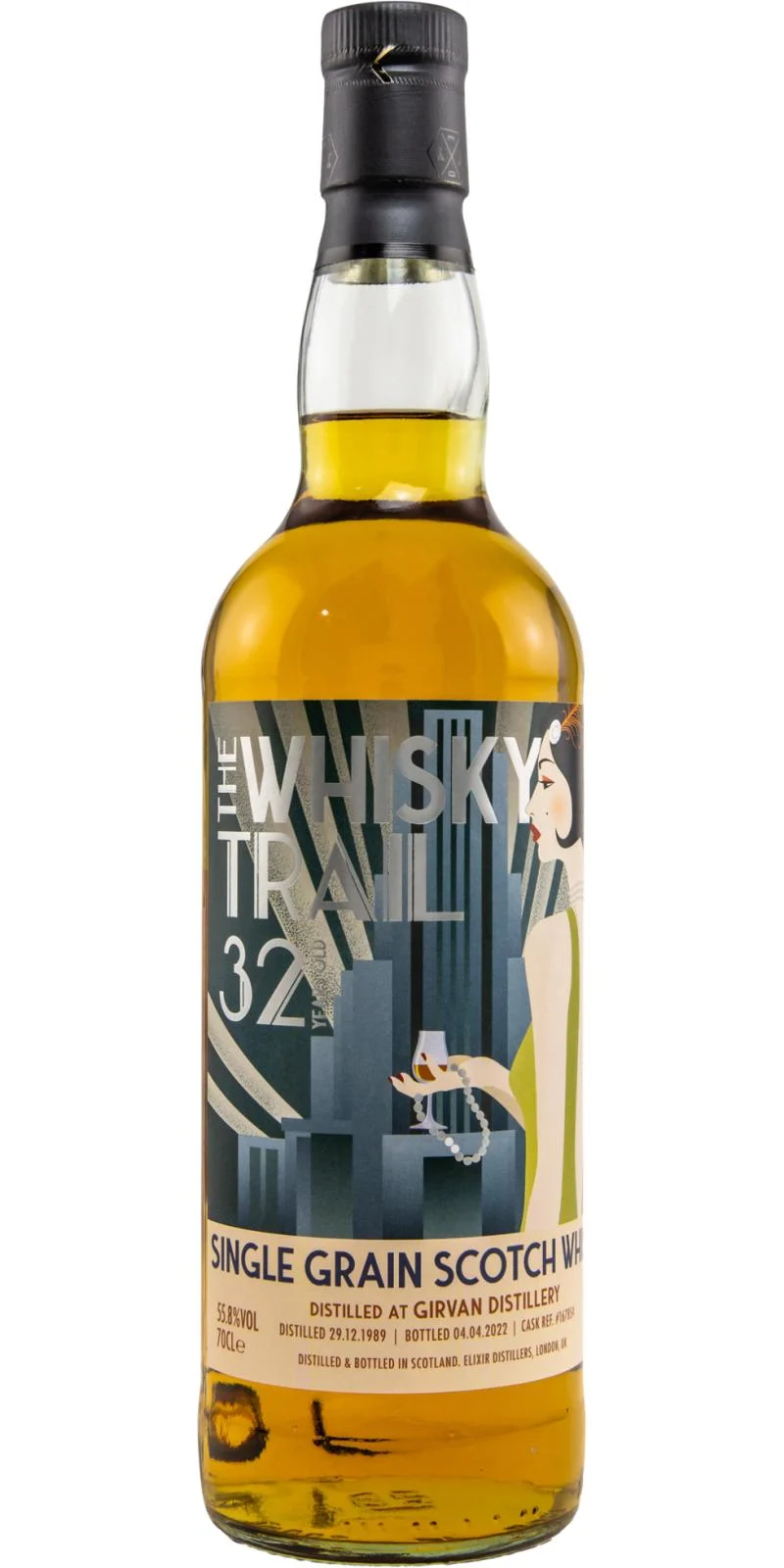 Girvan 1989 (Elixir Distillers) The Whisky Trail 32 Year Old 2022 Release (Cask #167854) Single Grain Scotch Whisky | 700ML - Whiskey