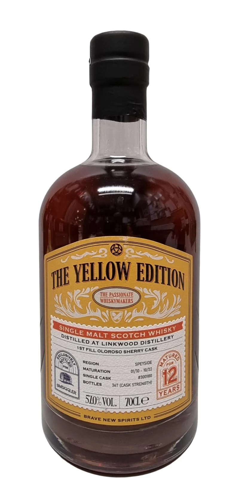 Linkwood 2010 Brave New Spirits The Yellow Edition 12 Year Old Single Malt Scotch Whisky | 700ML - Whiskey