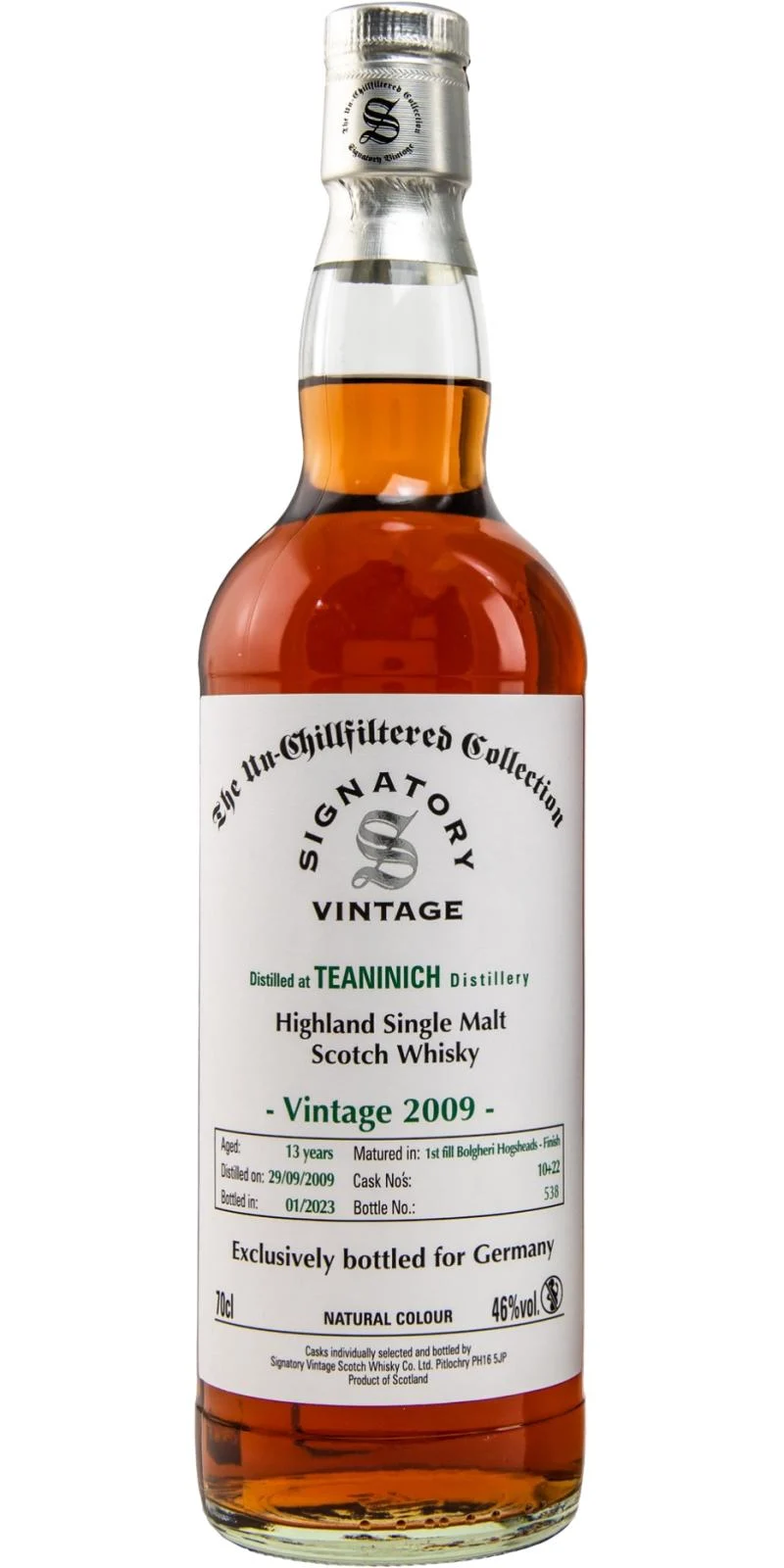 Teaninich Signatory Vintage Bolgheri Vino Tinto Barril 2009 Whisky | 700ML