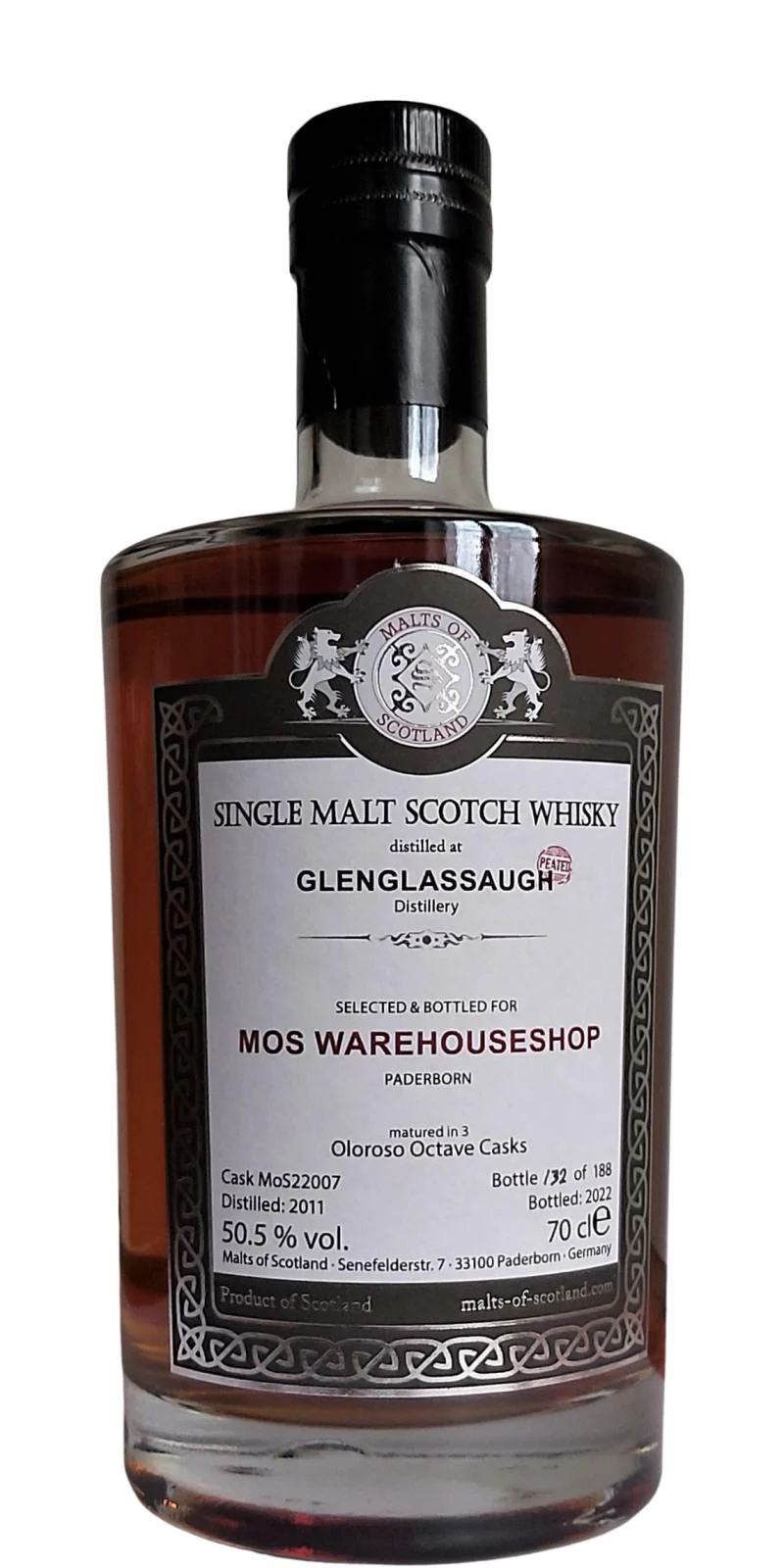 Glenglassaugh 2011 Malts of Scotland Warehouse Collection Single Malt Scotch Whisky | 700ML - Whiskey