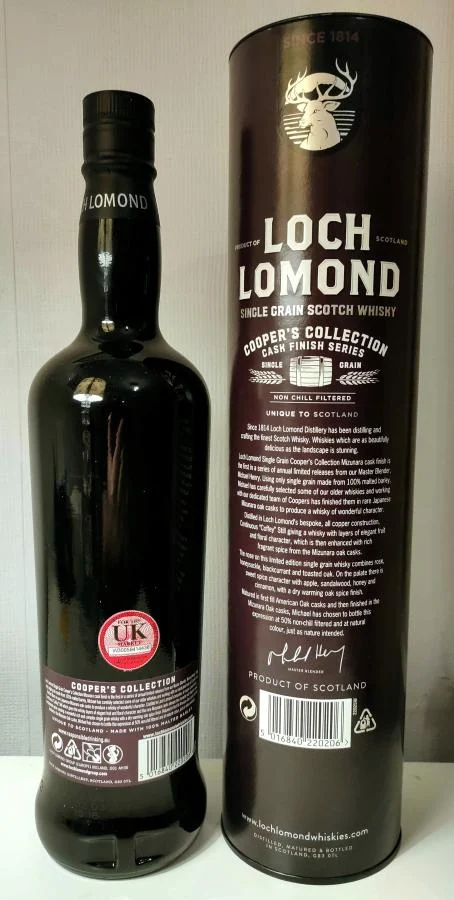 Loch Lomond Cooper's Collection Cask Finish Series Single Grain Scotch Whisky | 700ML - Whiskey
