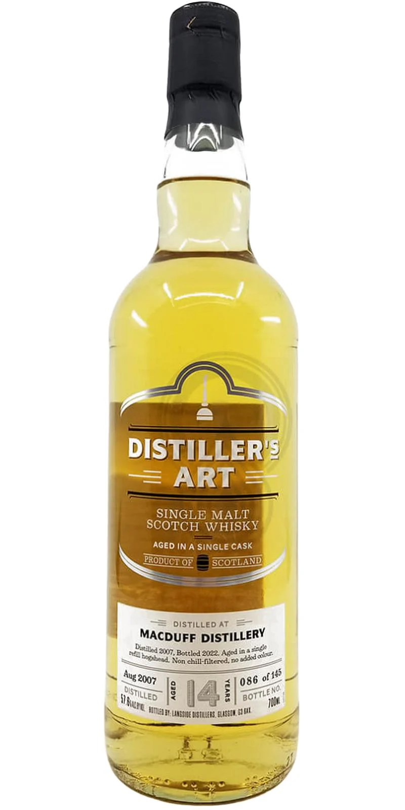 Macduff 2007 (Langside Distillers) Distiller's Art 14 Year Old 2022 Release Single Malt Scotch Whisky | 700ML - Whiskey