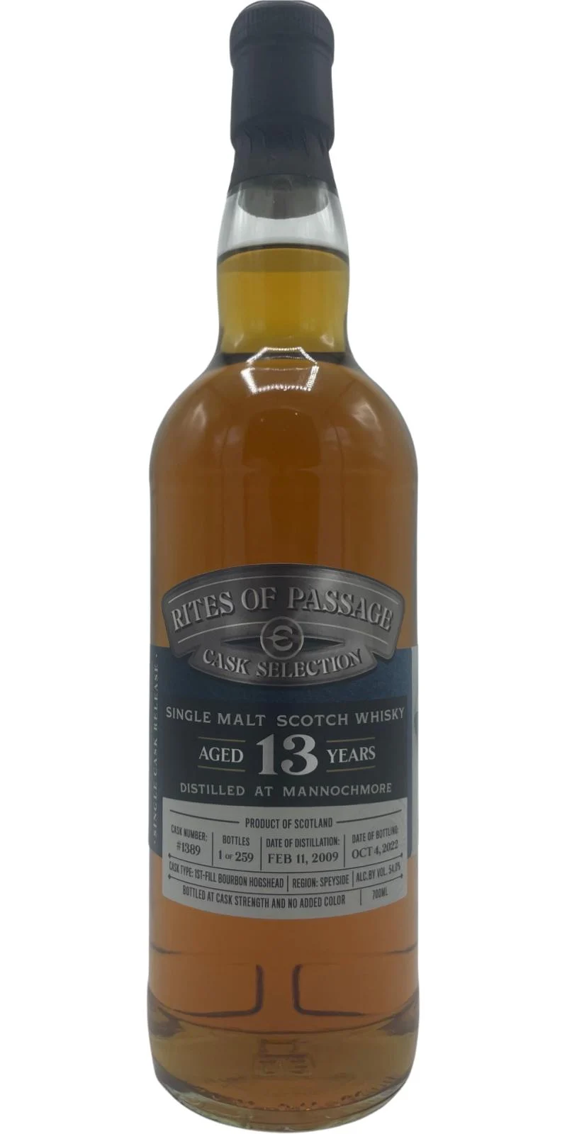 Mannochmore 2009 Epicurean Selection Rites Of Passage 13 Year Old Single Malt Scotch Whisky | 700ML - Whiskey